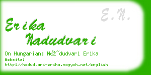 erika nadudvari business card